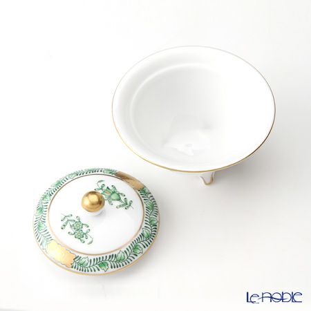 ヘレンド アポニーグリーン 06193-0-15／6193 ボックス（蓋付） 5cm