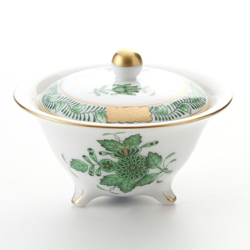 ヘレンド アポニーグリーン 06193-0-15／6193 ボックス（蓋付） 5cm