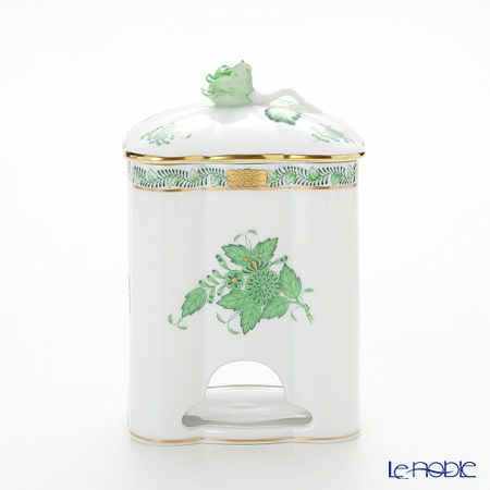 ヘレンド アポニーグリーン 06378-0-09 ティーバッグホルダー（ローズ）