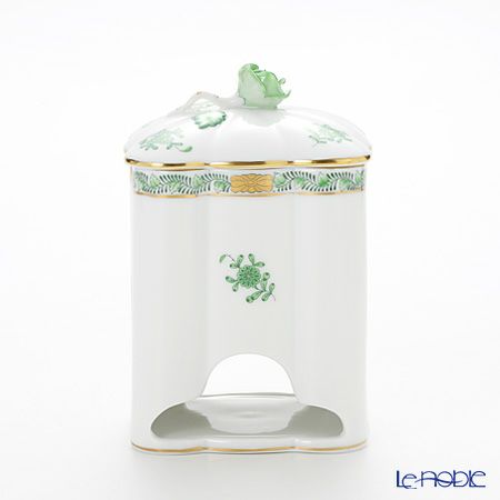 ヘレンド アポニーグリーン 06378-0-09 ティーバッグホルダー（ローズ）