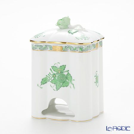 ヘレンド アポニーグリーン 06378-0-09 ティーバッグホルダー（ローズ）