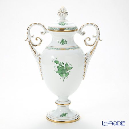 ヘレンド アポニーグリーン 06491-0-23 ベース（ふた付） 36cm