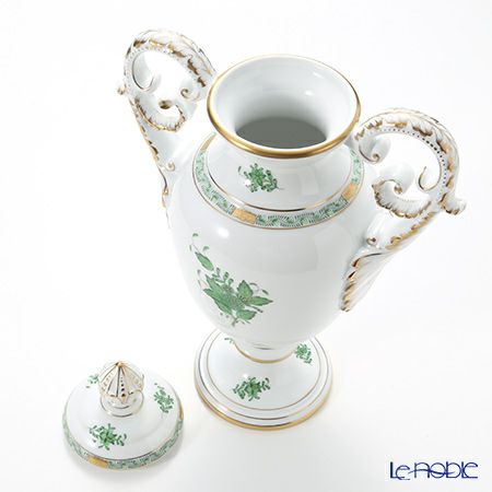 ヘレンド アポニーグリーン 06491-0-23 ベース（ふた付） 36cm