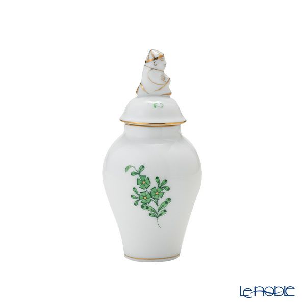 ヘレンド アポニーグリーン AV ミニベース蓋付（マンダリン） 9cm 06574-0-21