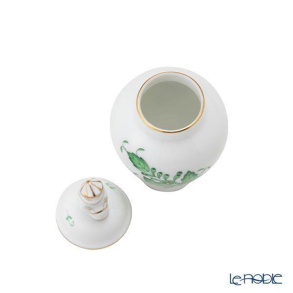 ヘレンド アポニーグリーン AV ミニベース蓋付（マンダリン） 9cm 06574-0-21