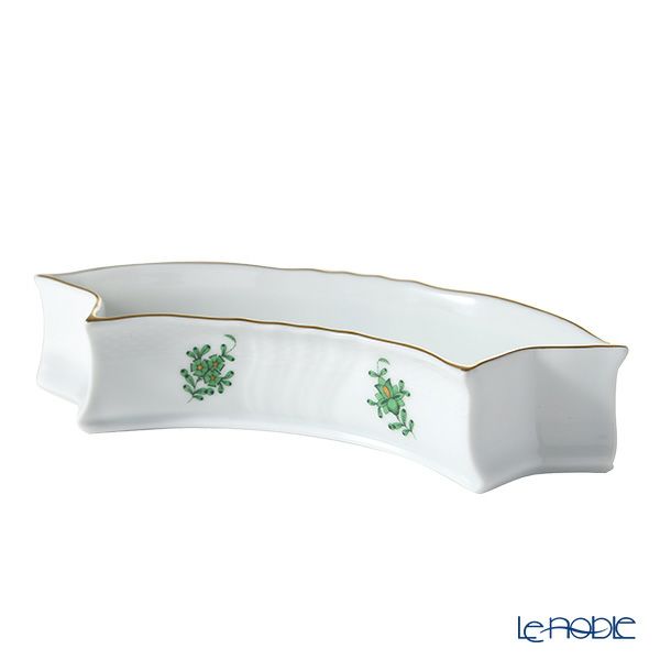 ヘレンド アポニーグリーン ベース curved／フラワーボウル 22×20cm 07034-0-00