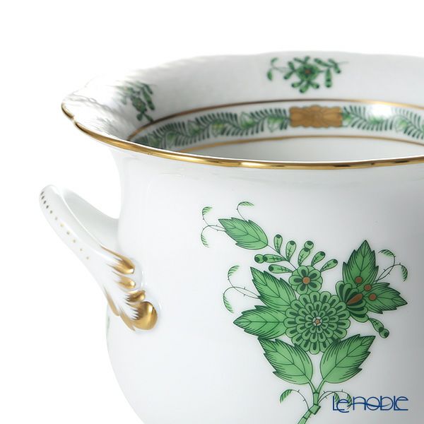 ヘレンド アポニーグリーン ベース ハンドル付／飾り鉢 10cm 07225-0-02