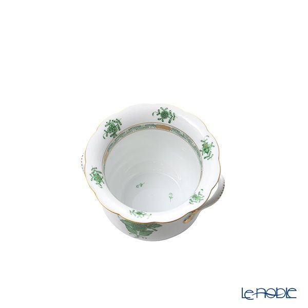 ヘレンド アポニーグリーン ベース ハンドル付／飾り鉢 10cm 07225-0-02