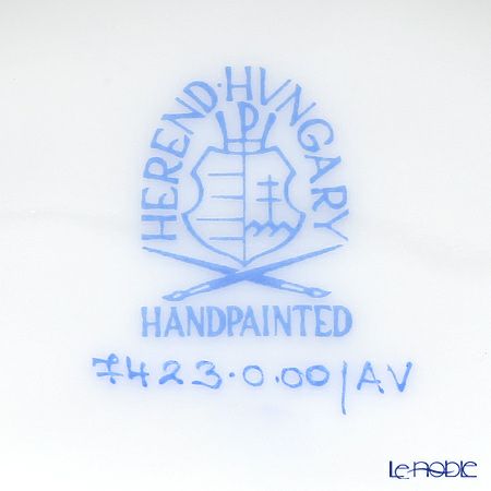 ヘレンド アポニーグリーン 07423-0-00／7423 ハンドル付きリング入れ