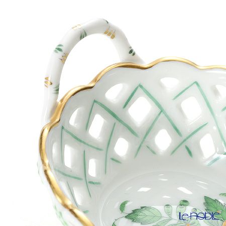 ヘレンド アポニーグリーン 07425-0-00／7425 バスケット（オープンワーク）