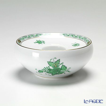 ヘレンド アポニーグリーン 07678-0-00 キャンドルホルダー 14.5cm