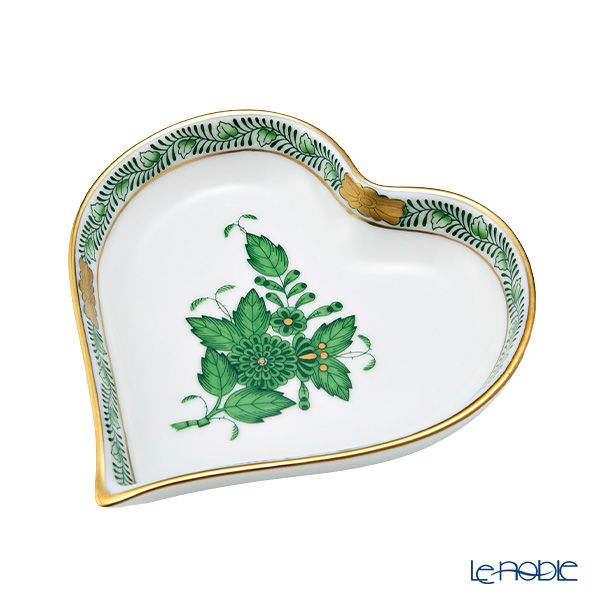 ヘレンド アポニーグリーン 07703-0-00／7703 ハートトレイ