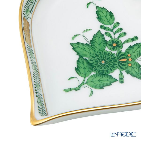 ヘレンド アポニーグリーン 07703-0-00／7703 ハートトレイ