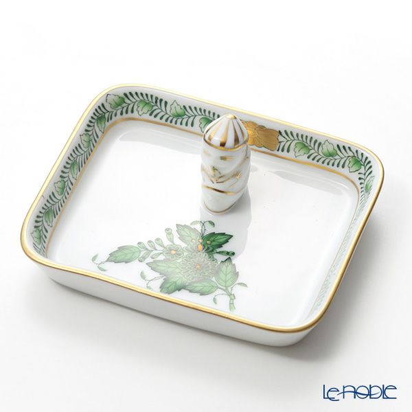 ヘレンド アポニーグリーン 07733-0-21 オブロングトレイ マンダリン 8cm