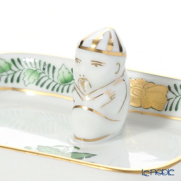 ヘレンド アポニーグリーン 07733-0-21 オブロングトレイ マンダリン 8cm