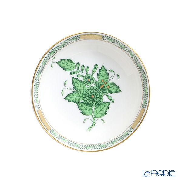 ヘレンド アポニーグリーン 07758-0-00 ラウンドディッシュ 8.5cm