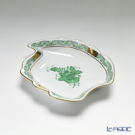 ヘレンド アポニーグリーン 07774-0-00 アッシュトレイ リーフ 12cm