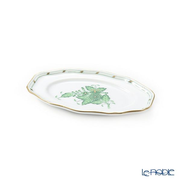 ヘレンド アポニーグリーン 07787-0-00 オーバルディッシュ 11cm