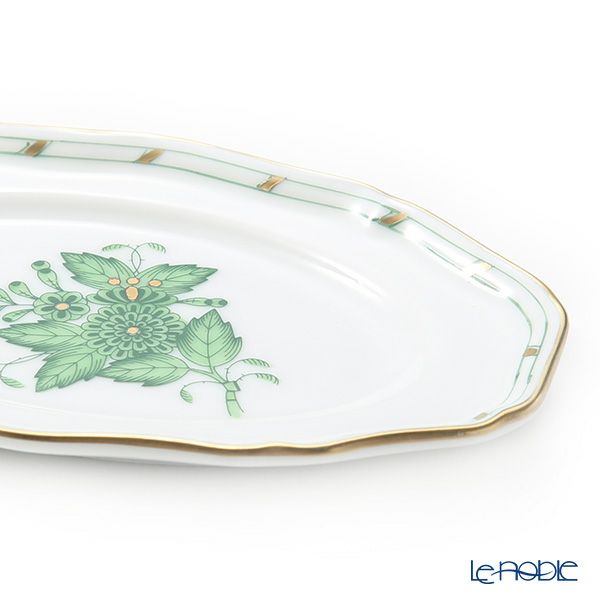 ヘレンド アポニーグリーン 07787-0-00 オーバルディッシュ 11cm