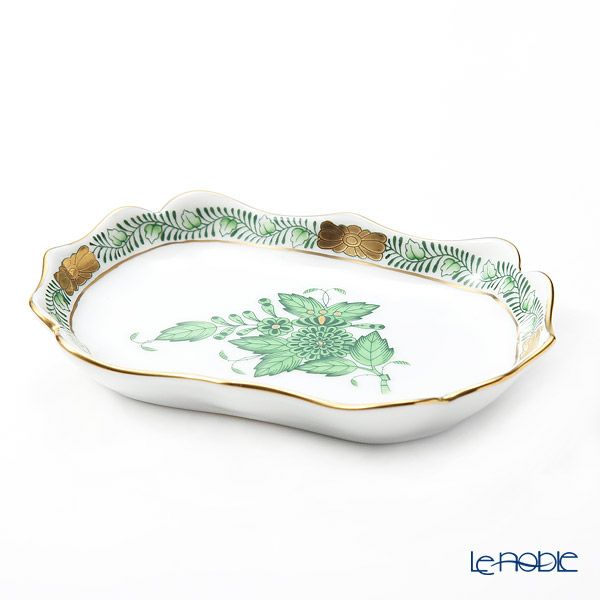 ヘレンド アポニーグリーン 07798-0-00 トレイ 7.5×11cm