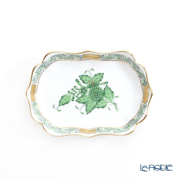 ヘレンド アポニーグリーン 07798-0-00 トレイ 7.5×11cm