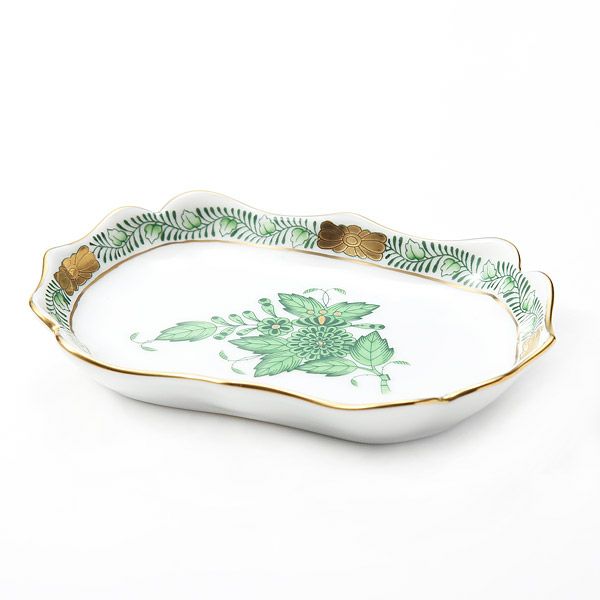 ヘレンド アポニーグリーン 07798-0-00 トレイ 7.5×11cm