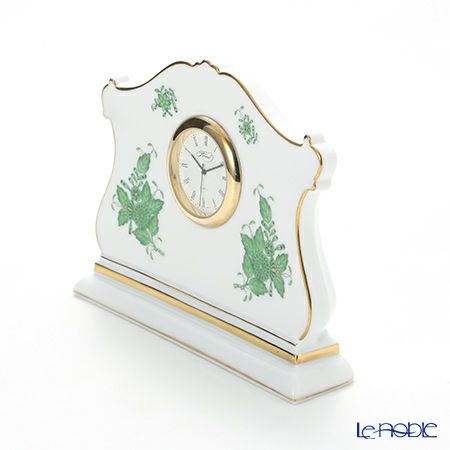 ヘレンド アポニーグリーン 08068-0-00 置時計 14×11.5cm