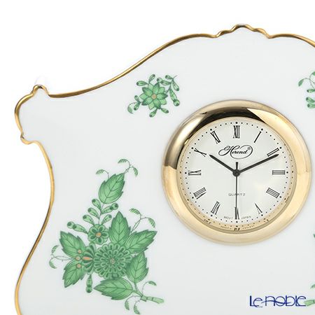 ヘレンド アポニーグリーン 08068-0-00 置時計 14×11.5cm
