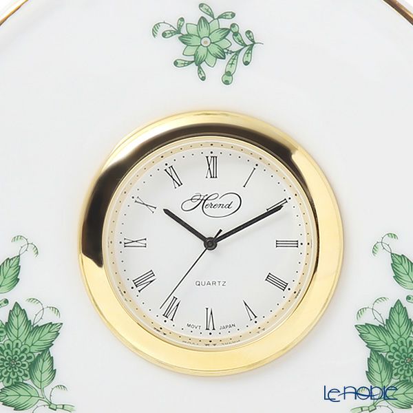 ヘレンド アポニーグリーン 08083-0-00 テーブルクロック 12.5cm