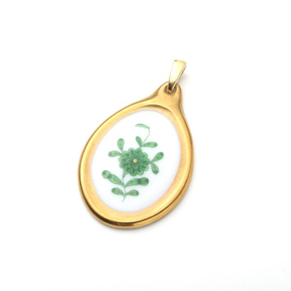 ヘレンド ペンダントトップ AV 08137-0-00 アポニーグリーン 3cm