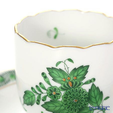 ヘレンド アポニーグリーン 00709-0-00 モカカップ＆ソーサー