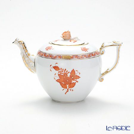 ヘレンド アポニーオレンジ 00606-0-09／604 ティーポット ローズ 800ml