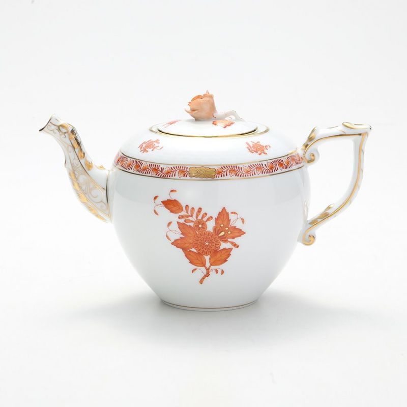 ヘレンド アポニーオレンジ 00606-0-09／604 ティーポット ローズ 800ml