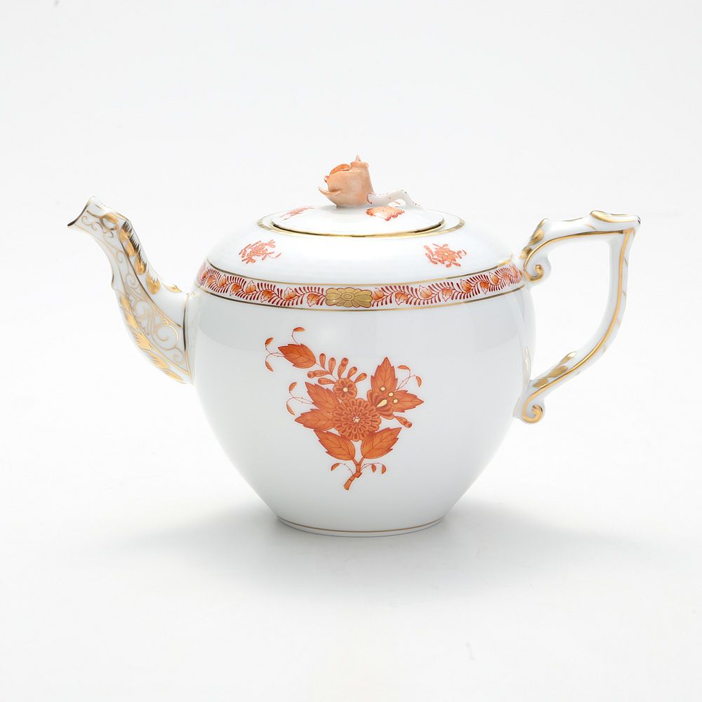 ヘレンド アポニーオレンジ 00606-0-09／604 ティーポット ローズ 800ml