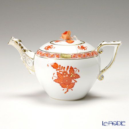 ヘレンド アポニーオレンジ 00608-0-09 ティーポット ローズ 400ml