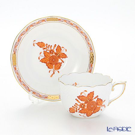 ヘレンド アポニーオレンジ 00711-0-00 モカカップ＆ソーサー 100ml