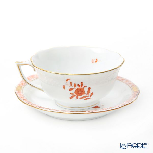 ヘレンド アポニーオレンジ ティーカップ＆ソーサー（ロウ） 00734-0-00