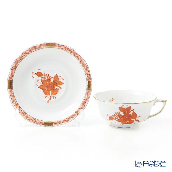 ヘレンド アポニーオレンジ ティーカップ＆ソーサー（ロウ） 00734-0-00