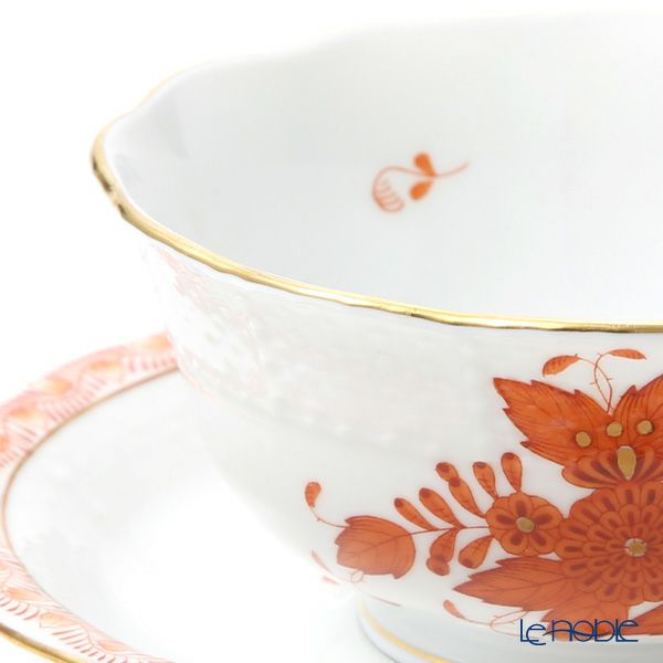 ヘレンド アポニーオレンジ ティーカップ＆ソーサー（ロウ） 00734-0-00