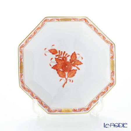 ヘレンド アポニーオレンジ 04304-1-00 小皿（オクタゴナル） 13.5cm