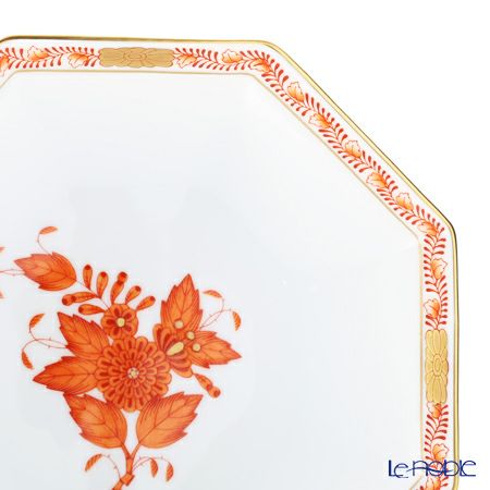 ヘレンド アポニーオレンジ 04304-1-00 小皿（オクタゴナル） 13.5cm