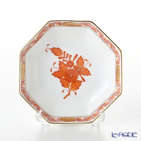 ヘレンド アポニーオレンジ 04307-1-00 小皿（オクタゴナル） 11cm