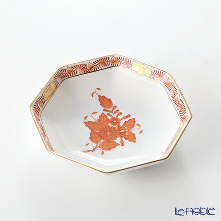 ヘレンド アポニーオレンジ 04307-1-00 小皿（オクタゴナル） 11cm