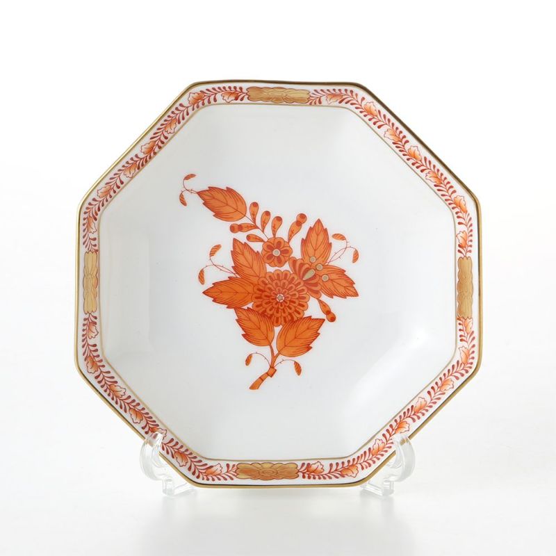 ヘレンド アポニーオレンジ 04307-1-00 小皿（オクタゴナル） 11cm