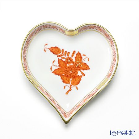 ヘレンド アポニーオレンジ 07703-0-00 ハートトレイ