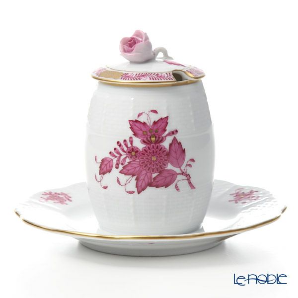 ヘレンド アポニーピンク 00242-7-00 マスタードポット ローズ