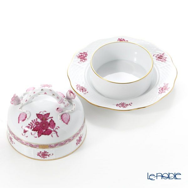 ヘレンド アポニーピンク 00390-0-02 バターケース（コエダ）