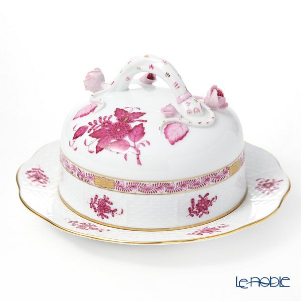 ヘレンド アポニーピンク 00390-0-02 バターケース（コエダ）