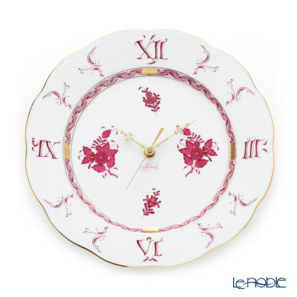 ヘレンド アポニーピンク 00527-0-47 ウォールクロック 28.5cm