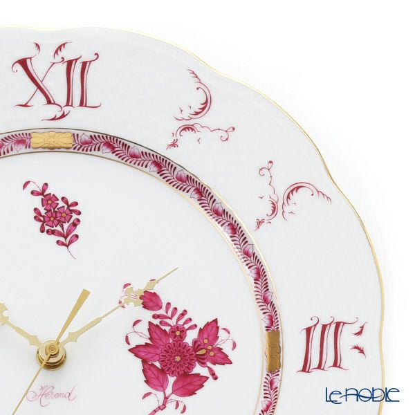 ヘレンド アポニーピンク 00527-0-47 ウォールクロック 28.5cm